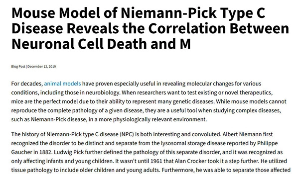 C 型尼曼 - 匹克病的小鼠模型揭示了神经细胞死亡与运动功能障碍之间的关联